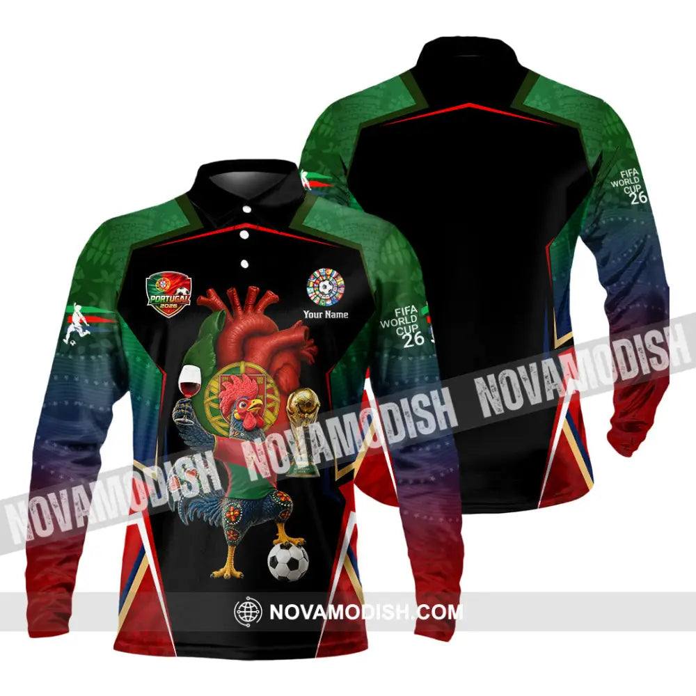 Unisex Shirt - Custom Portugal World Cup 2026 Shirt - Long Sleeve Polo / S - T-shirt