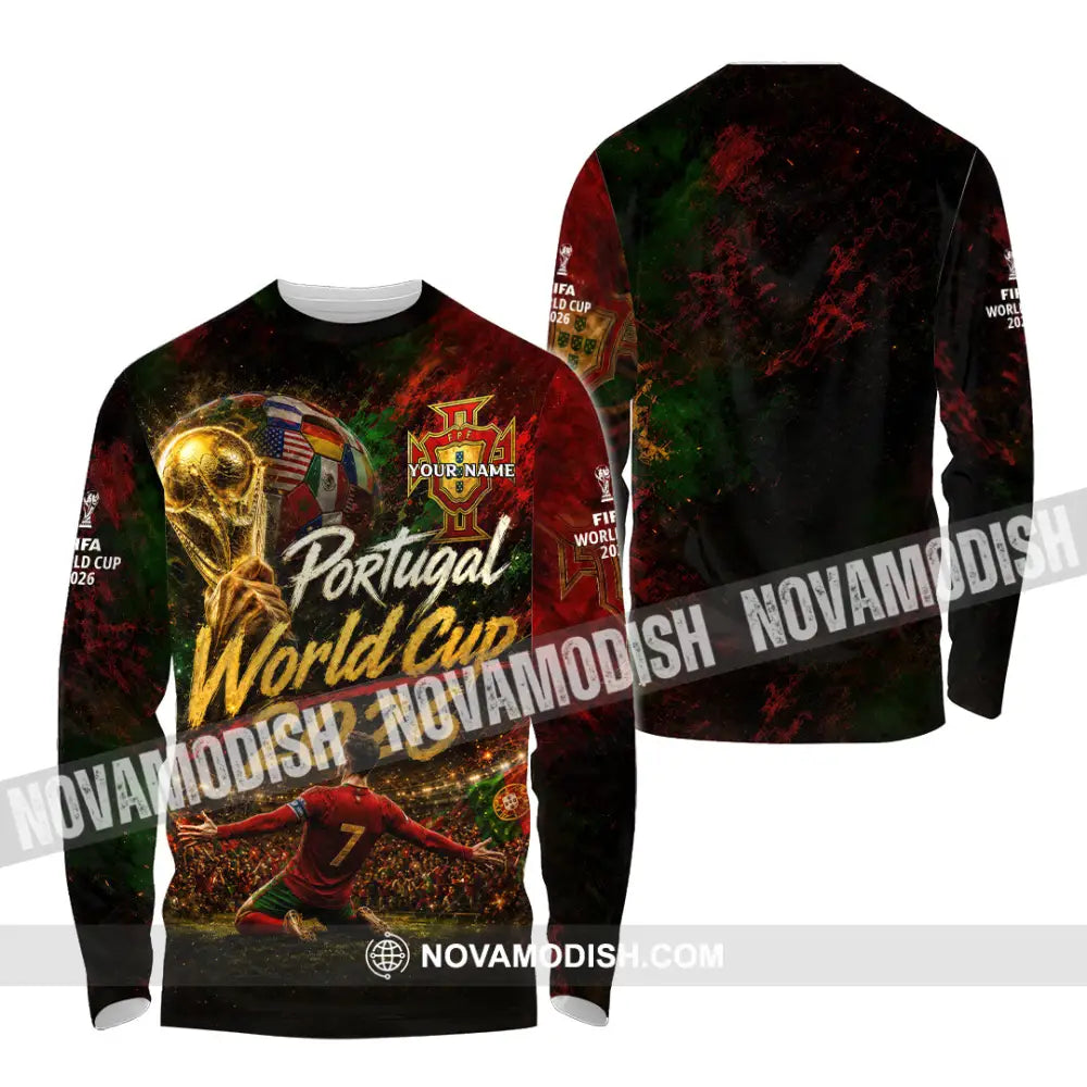 Unisex Shirt - Custom Portugal World Cup 2026 Shirt - Long Sleeve Shirt / S - T-shirt