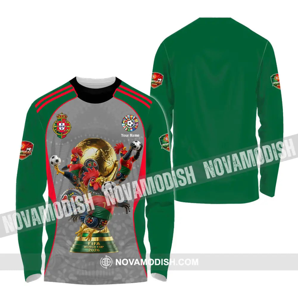 Unisex Shirt - Custom Portugal World Cup 2026 Shirt - Long Sleeve Shirt / S - T-shirt