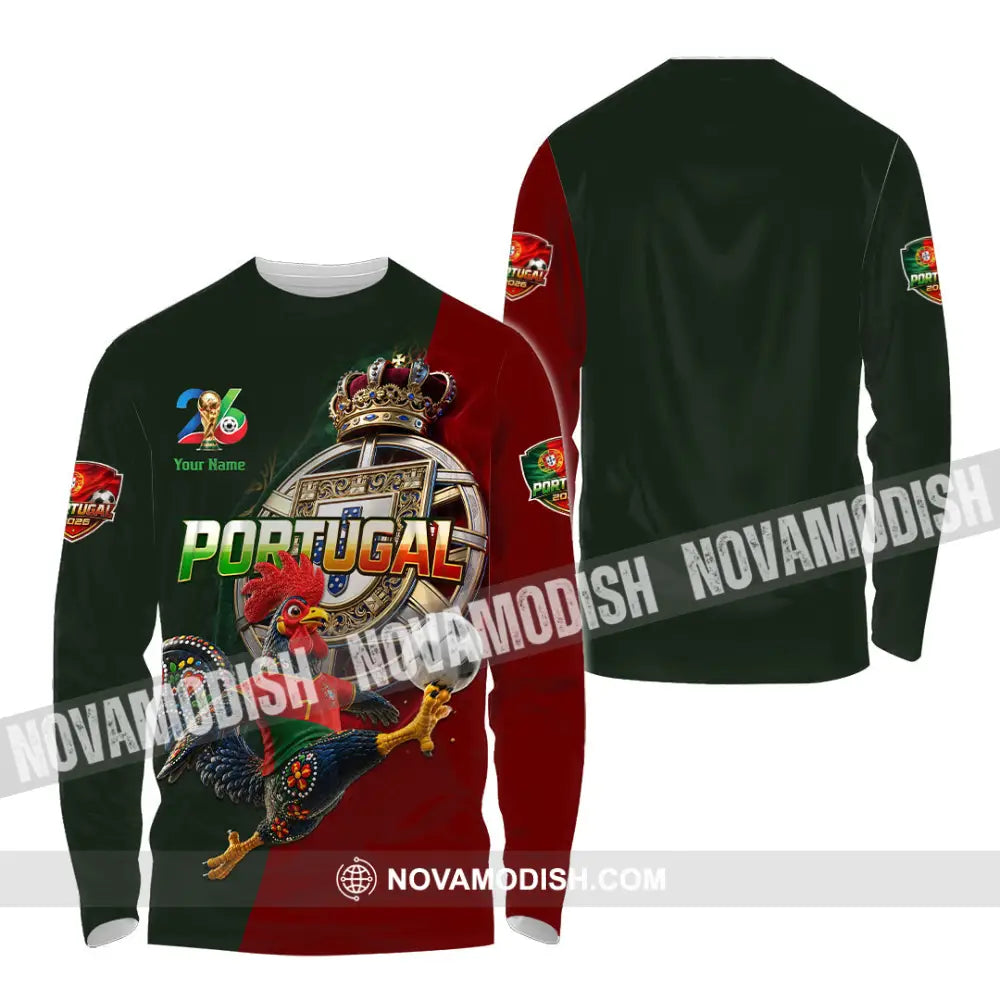 Unisex Shirt - Custom Portugal World Cup 2026 Shirt - Long Sleeve Shirt / S - T-shirt