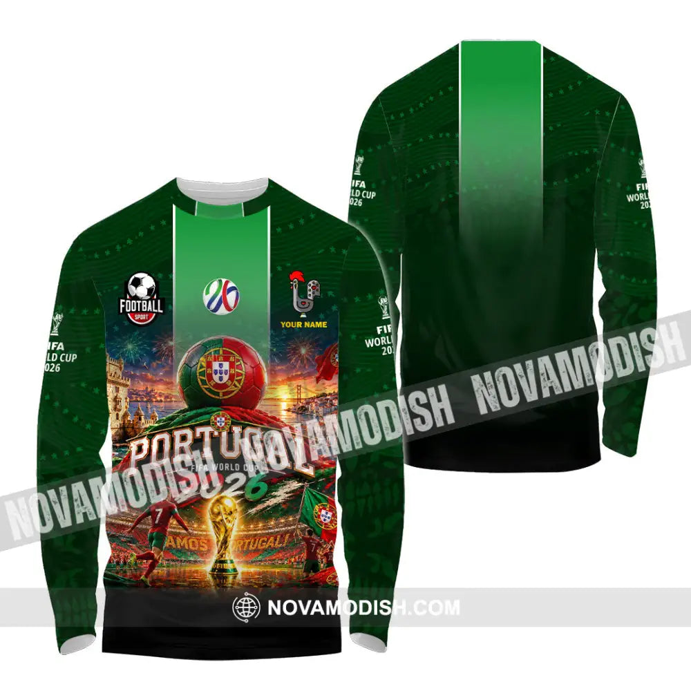 Unisex Shirt - Custom Portugal World Cup 2026 Shirt - Long Sleeve Shirt / S - T-shirt