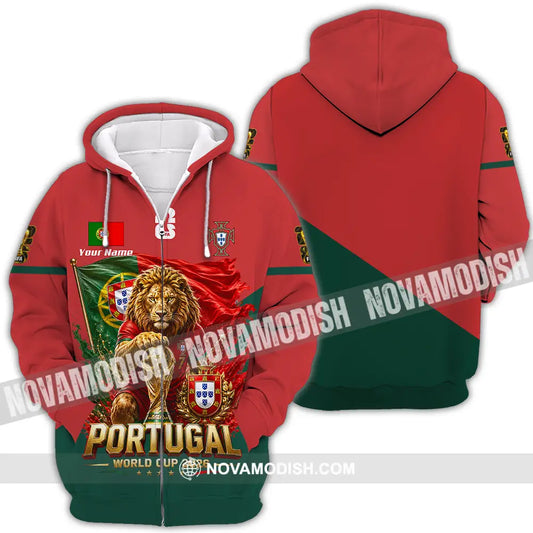 Unisex Shirt - Custom Portugal World Cup 2026 Shirt - Zipper Hoodie / S - T-shirt