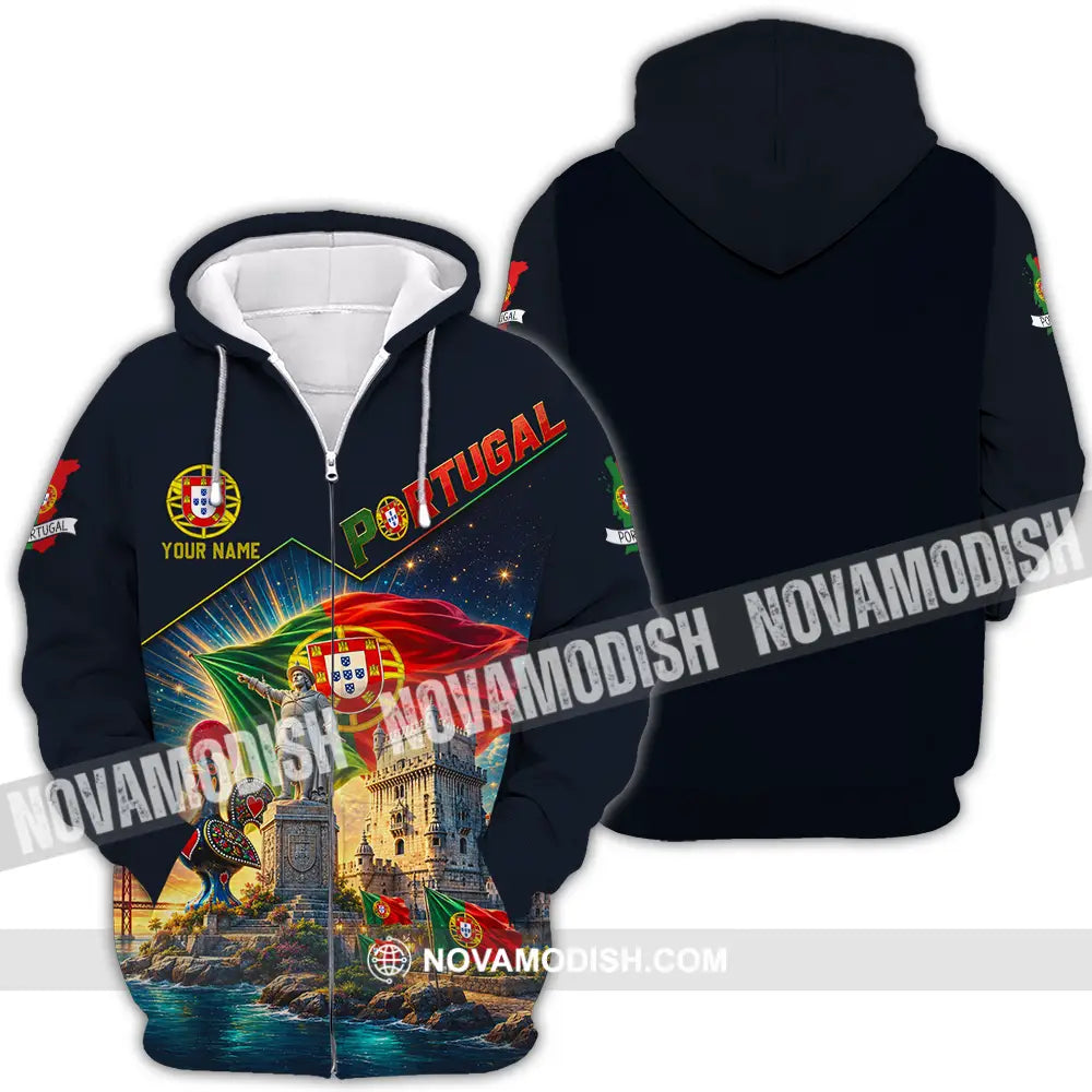Unisex Shirt - Custom Portugal Shirt - Zipper Hoodie / S - T-shirt