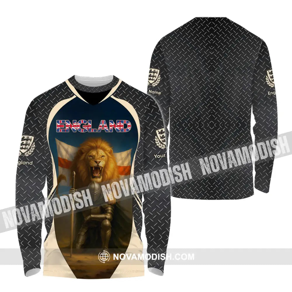 Unisex Shirt - Custom Proud England Shirt Long Sleeve Shirt / S T-shirt