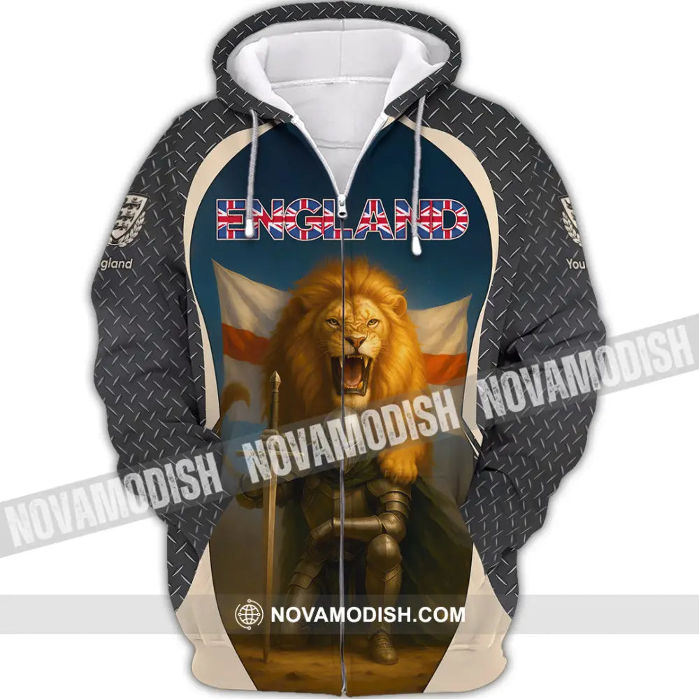 Unisex Shirt - Custom Proud England Shirt Zipper Hoodie / S T-shirt