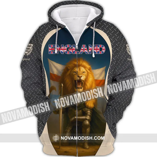 Unisex Shirt - Custom Proud England Shirt Zipper Hoodie / S T-shirt