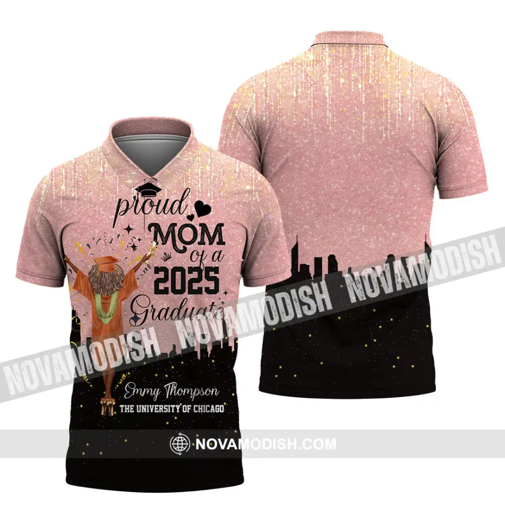Unisex Shirt - Custom Shirt Proud Mom Of A 2025 Graduate Polo Shirt / S T-shirt