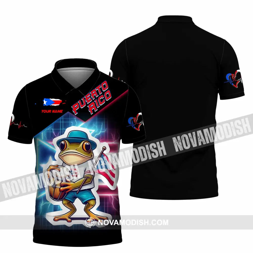 Unisex Shirt - Custom Puerto Rico 3D Shirt Polo Shirt / S T-shirt