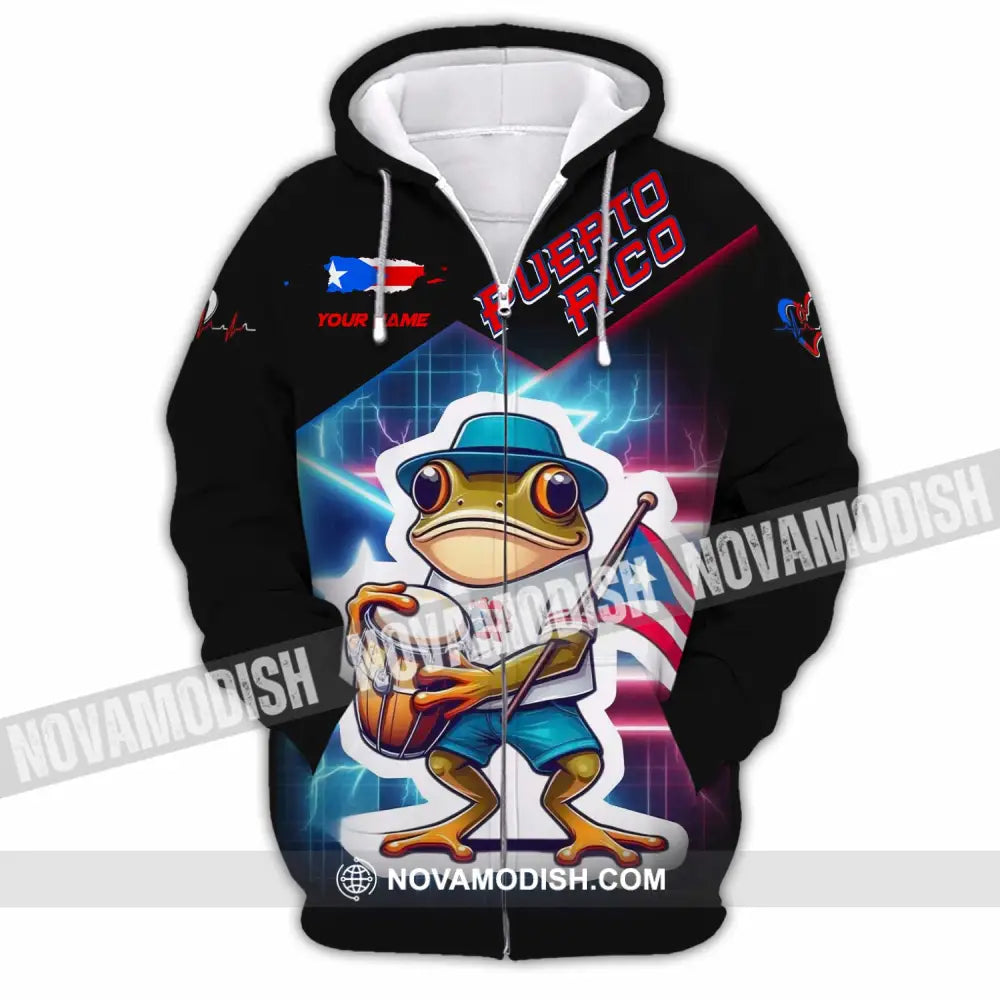 Unisex Shirt - Custom Puerto Rico 3D Shirt Zipper Hoodie / S T-shirt