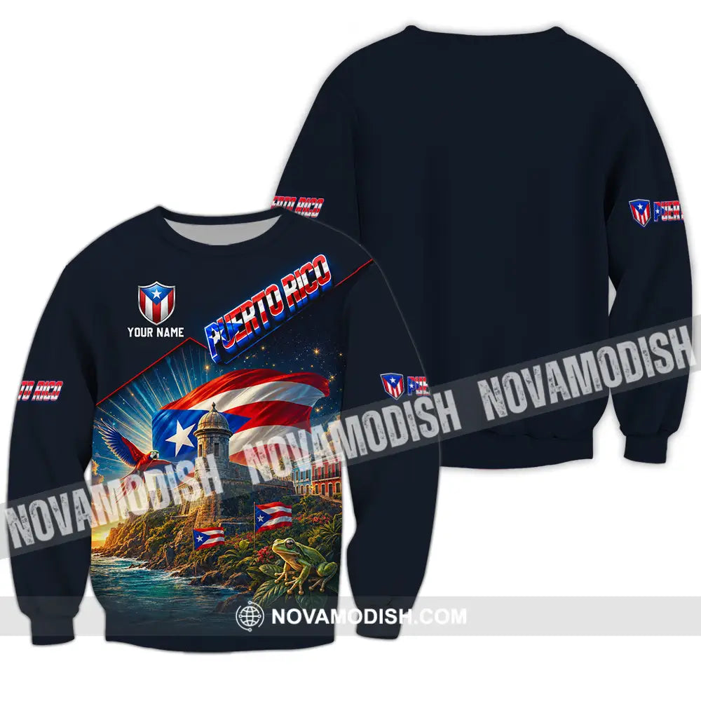 Unisex Shirt - Custom Puerto Rico Shirt - Long Sleeve / S - T-shirt