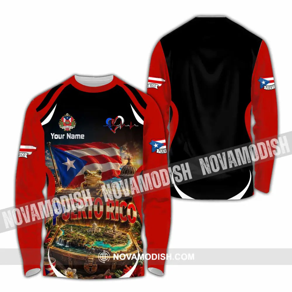 Unisex Shirt - Custom Puerto Rico Shirt - Long Sleeve Shirt / S - T-shirt