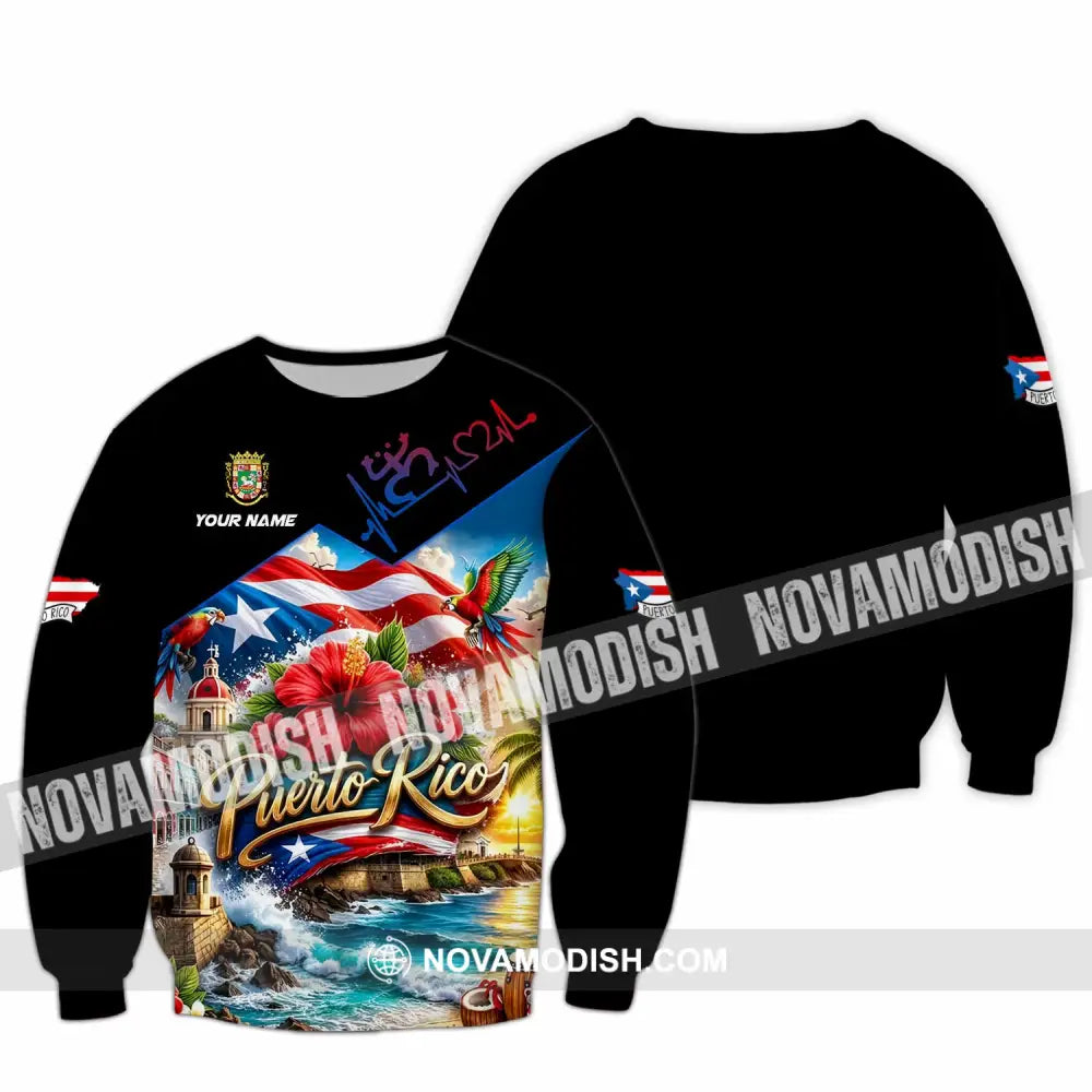 Unisex Shirt - Custom Puerto Rico Shirt - Long Sleeve / S - T-shirt