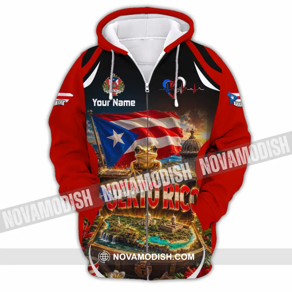Unisex Shirt - Custom Puerto Rico Shirt - Zipper Hoodie / S - T-shirt