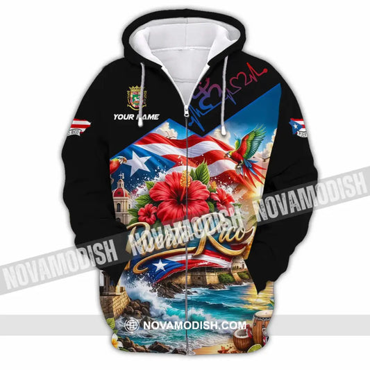 Unisex Shirt - Custom Puerto Rico Shirt - Zipper Hoodie / S - T-shirt