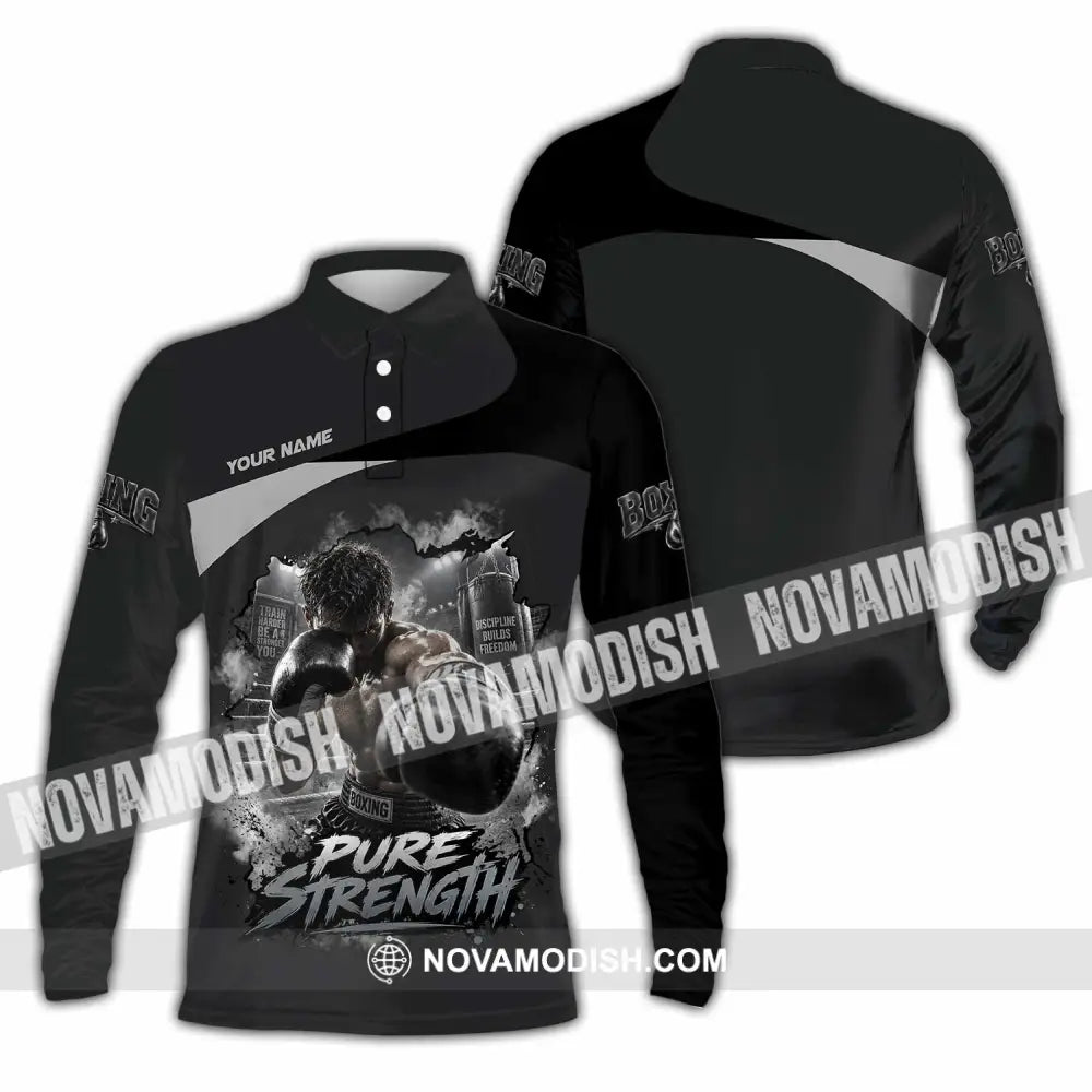 Unisex Shirt - Custom Pure Strength Shirt - Long Sleeve Polo / S - T-shirt