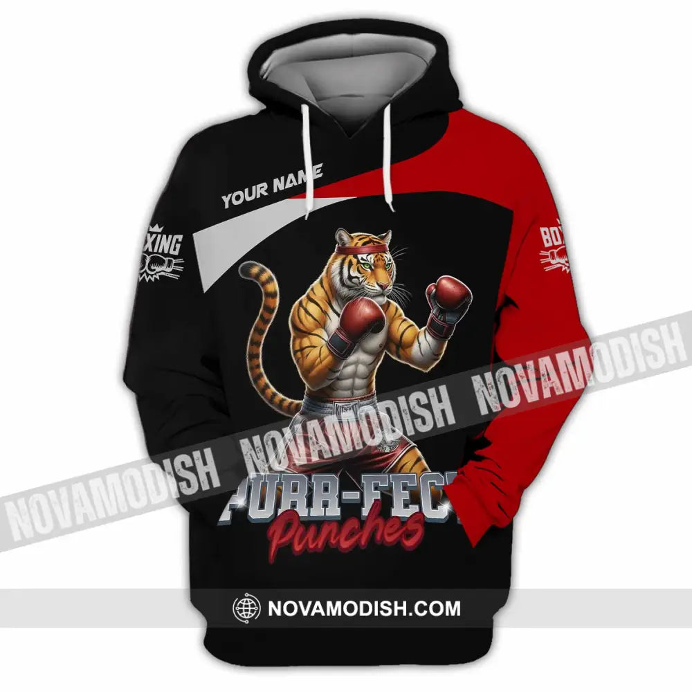 Unisex Shirt - Custom Purr-fect Punches Boxing 3D Shirt Hoodie / S T-shirt