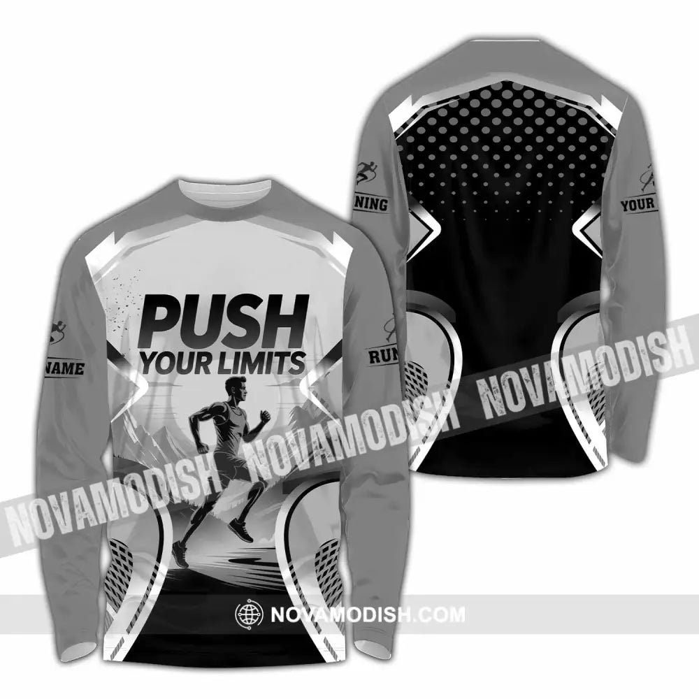 Unisex Shirt - Custom Push Your Limits Running 3D Shirt - Long Sleeve Shirt / S - T-shirt