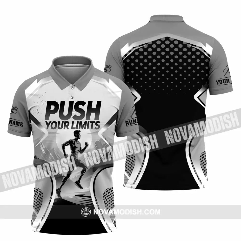 Unisex Shirt - Custom Push Your Limits Running 3D Shirt - Polo Shirt / S - T-shirt