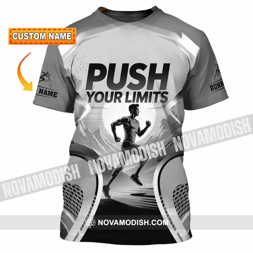Unisex Shirt - Custom Push Your Limits Running 3D Shirt - T-shirt