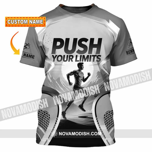 Unisex Shirt - Custom Push Your Limits Running 3D Shirt - T-shirt