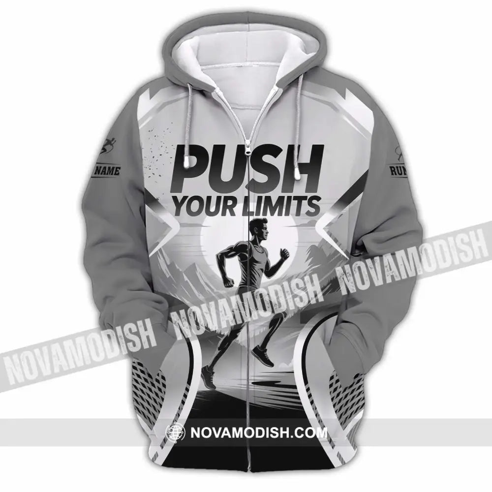 Unisex Shirt - Custom Push Your Limits Running 3D Shirt - Zipper Hoodie / S - T-shirt