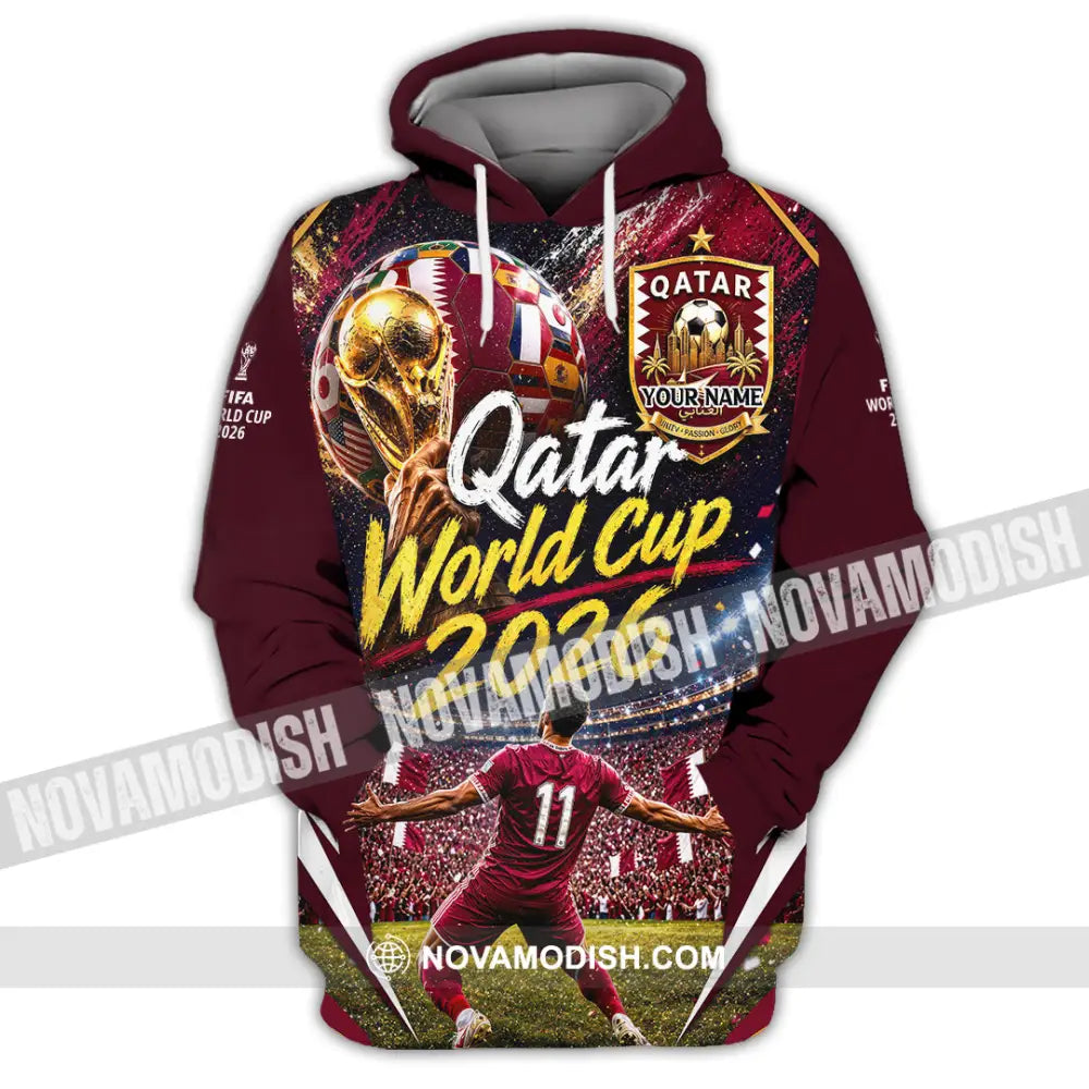 Unisex Shirt - Custom Qatar World Cup 2026 Shirt - Hoodie / S - T-shirt