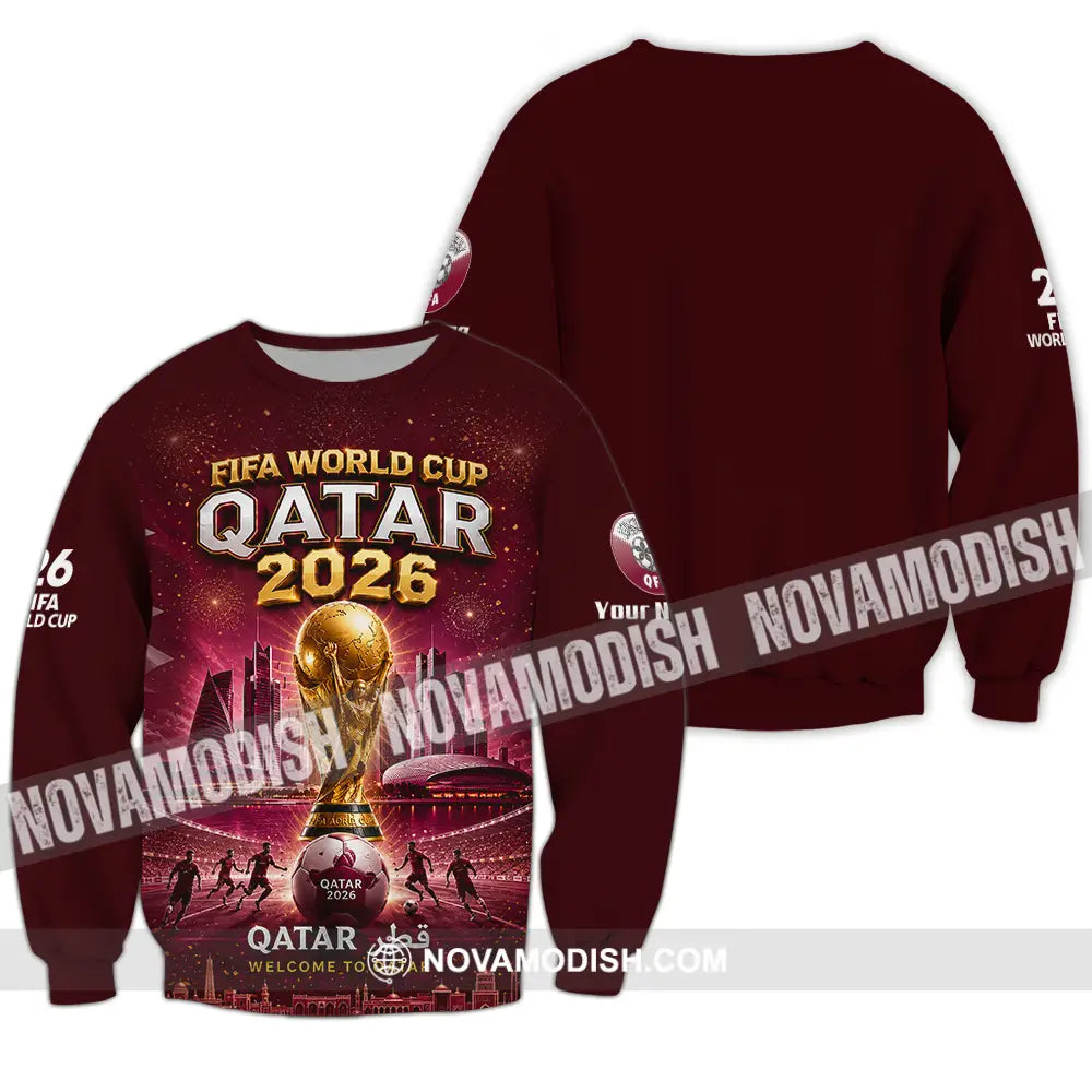 Unisex Shirt - Custom Qatar World Cup 2026 Shirt - Long Sleeve / S - T-shirt