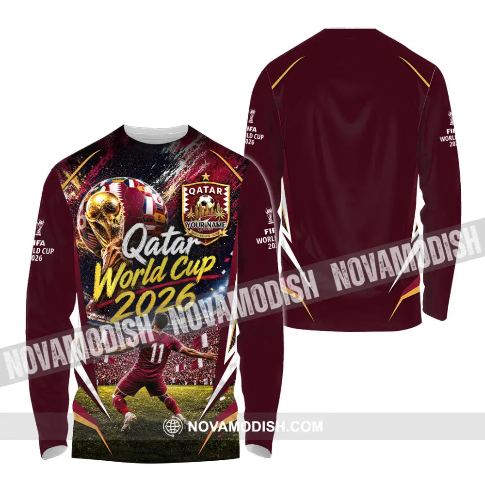 Unisex Shirt - Custom Qatar World Cup 2026 Shirt - Long Sleeve Shirt / S - T-shirt