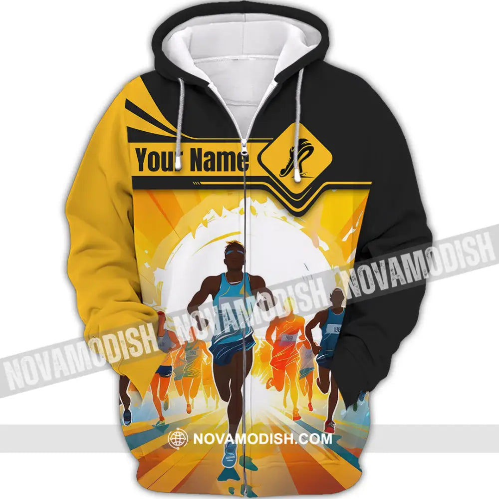 Unisex Shirt - Custom Ready To Run Love Marathon Running Shirt Zipper Hoodie / S T-shirt