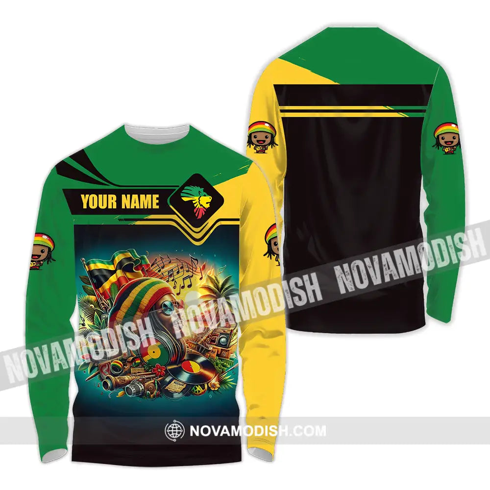 Unisex Shirt - Custom Reggae Shirt Long Sleeve Shirt / S T-shirt