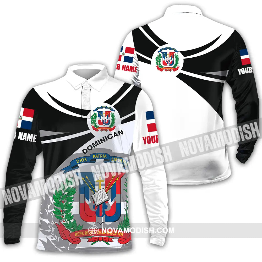 Unisex Shirt - Custom Republic Dominican Shirt Long Sleeve Polo / S T-shirt