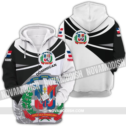 Unisex Shirt - Custom Republic Dominican Shirt Zipper Hoodie / S T-shirt
