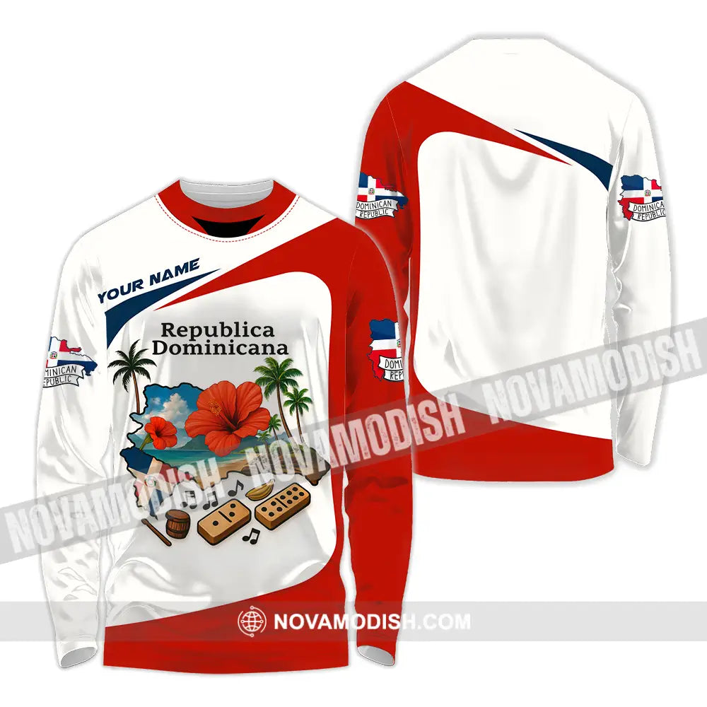 Unisex Shirt - Custom Republic Dominicana Shirt Long Sleeve Shirt / S T-shirt