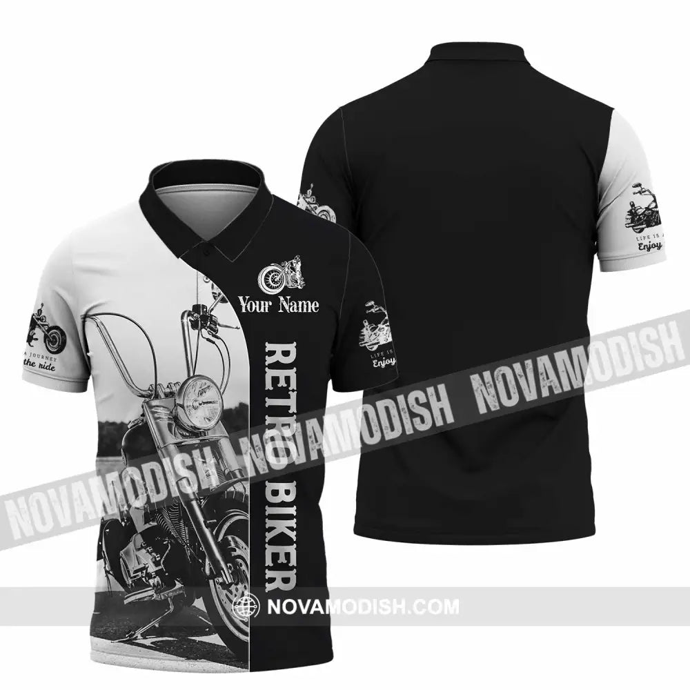 Unisex Shirt - Custom Retro Biker 3D Shirt - Polo Shirt / S - T-shirt
