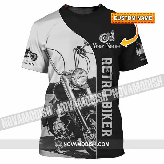 Unisex Shirt - Custom Retro Biker 3D Shirt - T-shirt