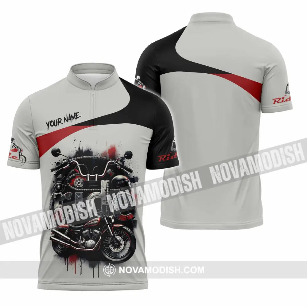 Unisex Shirt - Custom Ride 3D Shirt Zipper Polo Shirt / S T-shirt