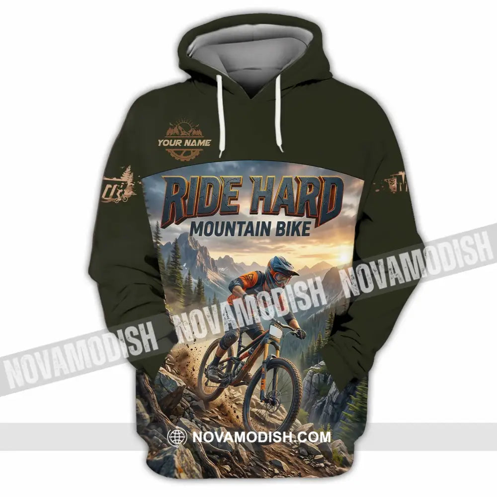 Unisex Shirt - Custom Ride Hard Mountain Bike Shirt - Hoodie / S - T-shirt