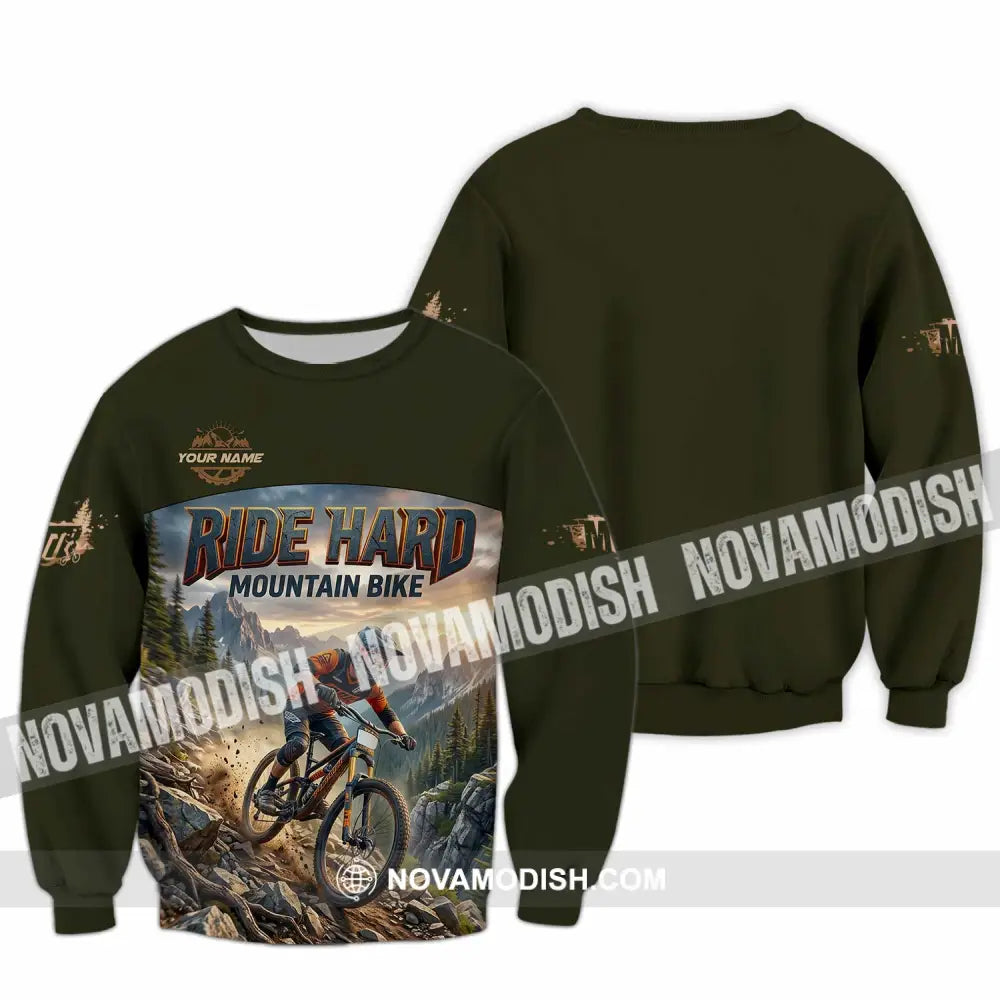 Unisex Shirt - Custom Ride Hard Mountain Bike Shirt - Long Sleeve / S - T-shirt