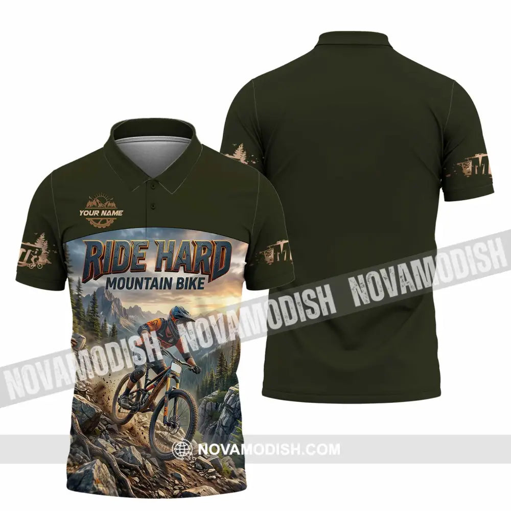 Unisex Shirt - Custom Ride Hard Mountain Bike Shirt - Polo Shirt / S - T-shirt