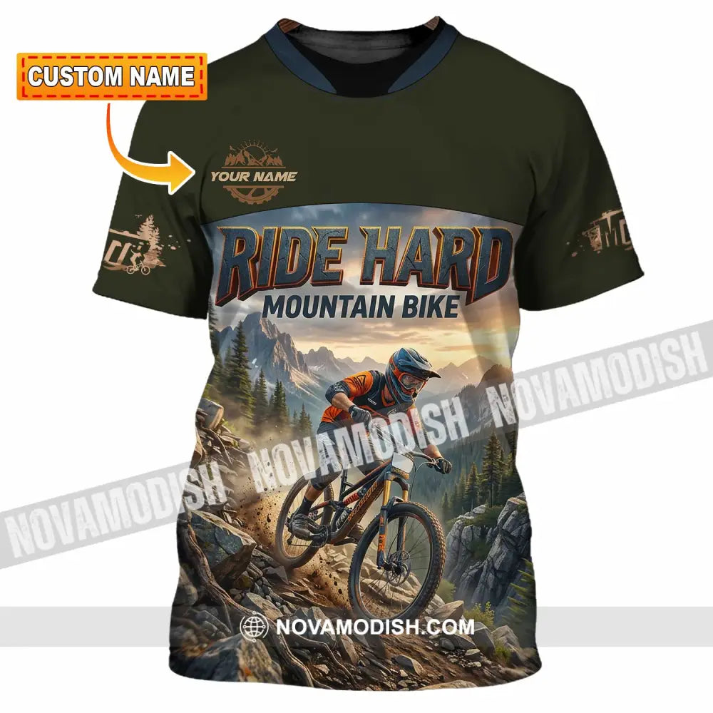 Unisex Shirt - Custom Ride Hard Mountain Bike Shirt - T-shirt