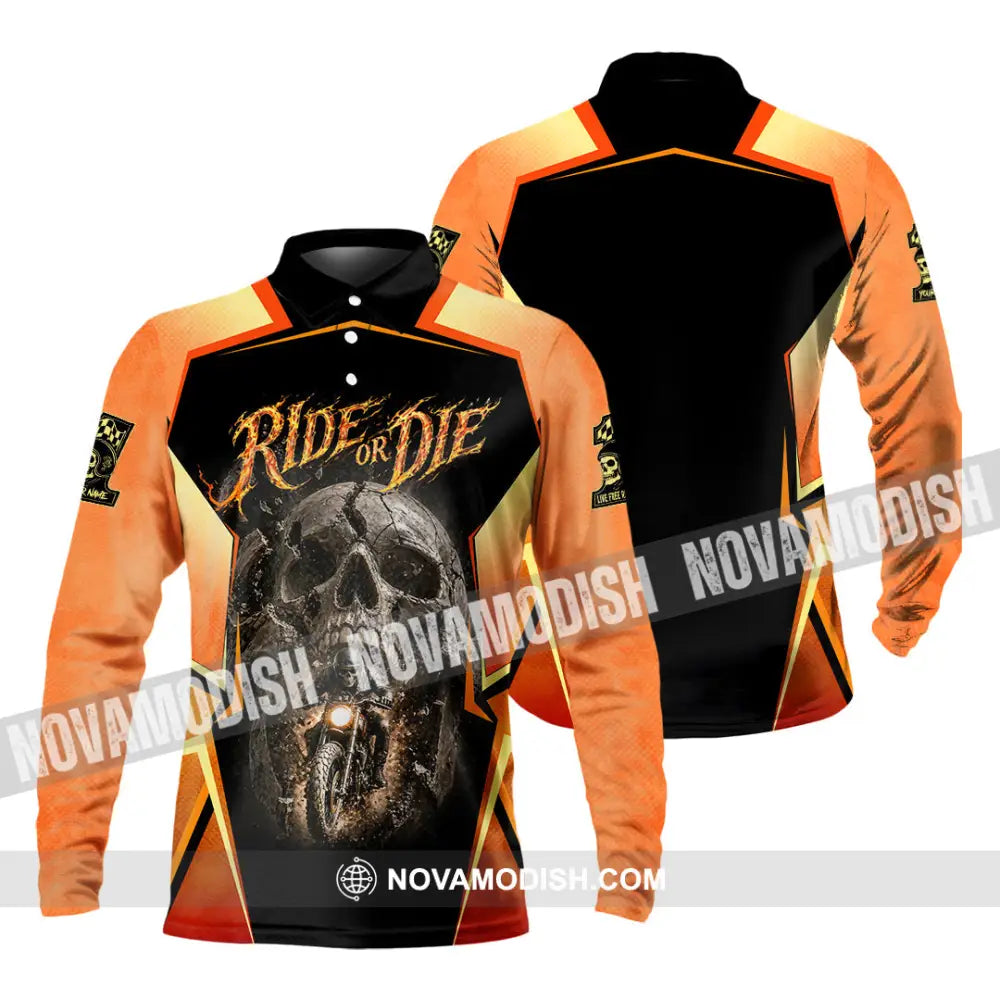 Unisex Shirt - Custom Ride Or Die 3D Shirt - Long Sleeve Polo / S - T-shirt