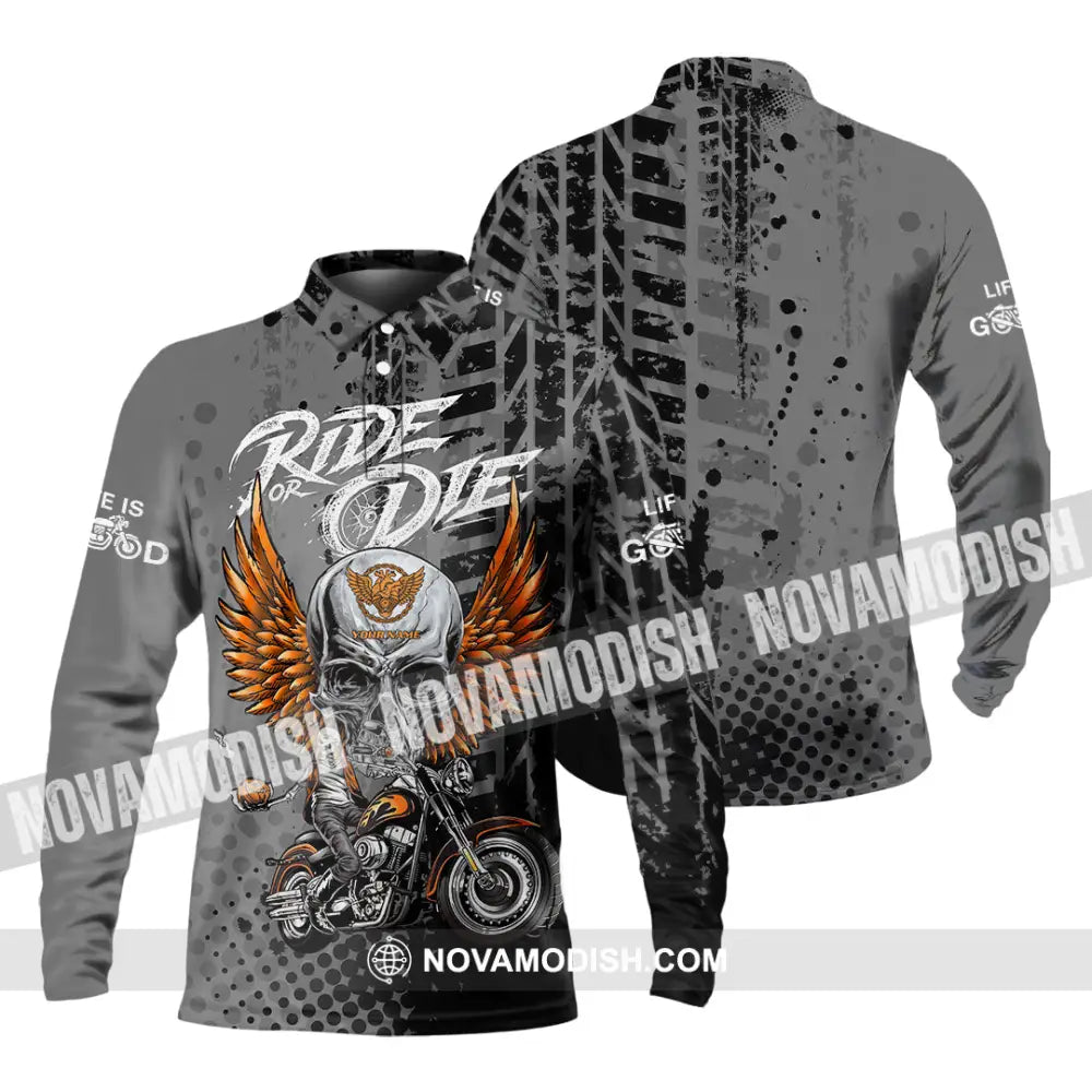 Unisex Shirt - Custom Ride Or Die 3D Shirt - Long Sleeve Polo / S - T-shirt