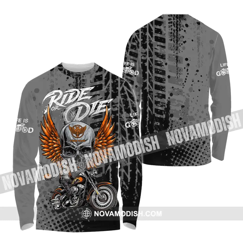 Unisex Shirt - Custom Ride Or Die 3D Shirt - Long Sleeve Shirt / S - T-shirt