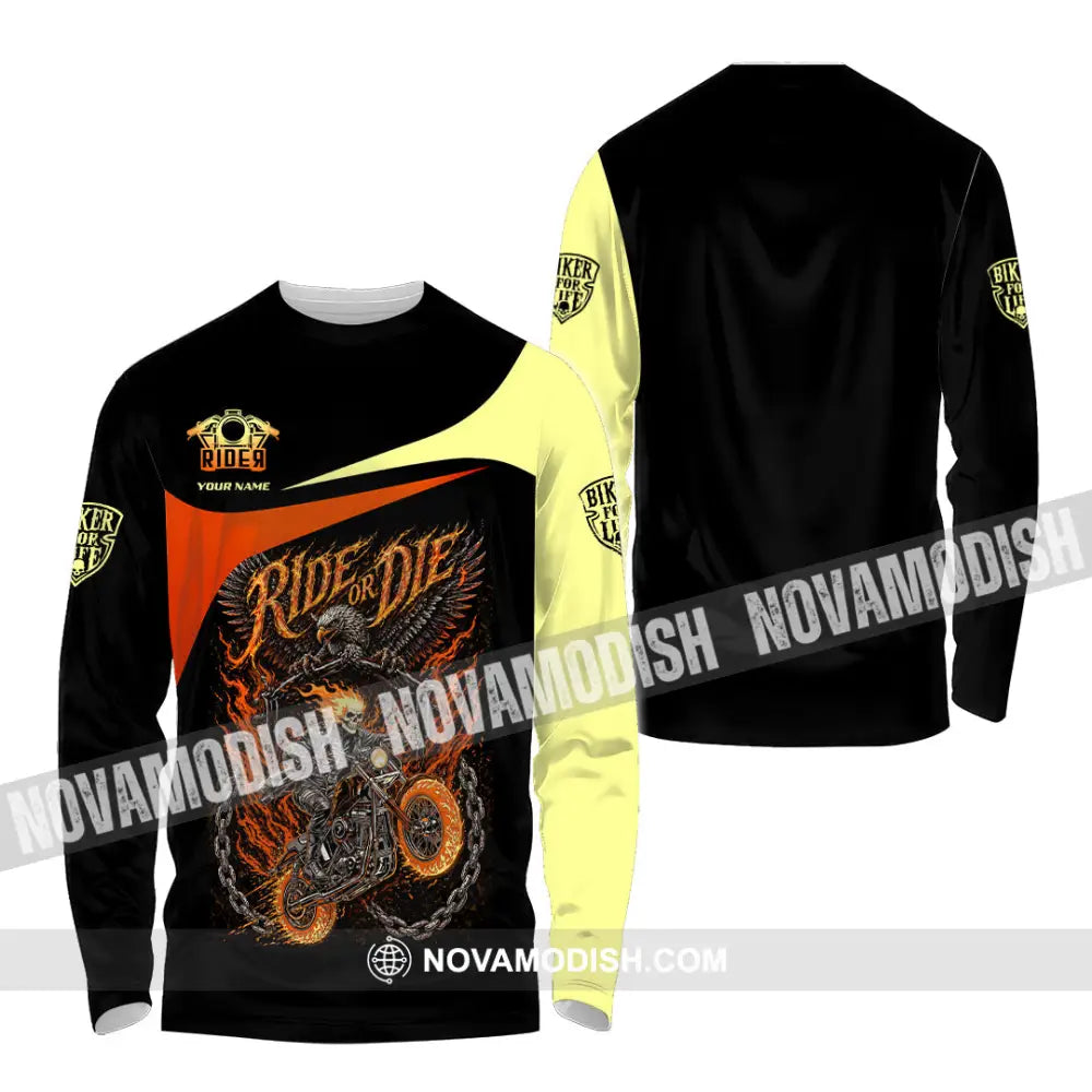 Unisex Shirt - Custom Ride Or Die 3D Shirt - Long Sleeve Shirt / S - T-shirt