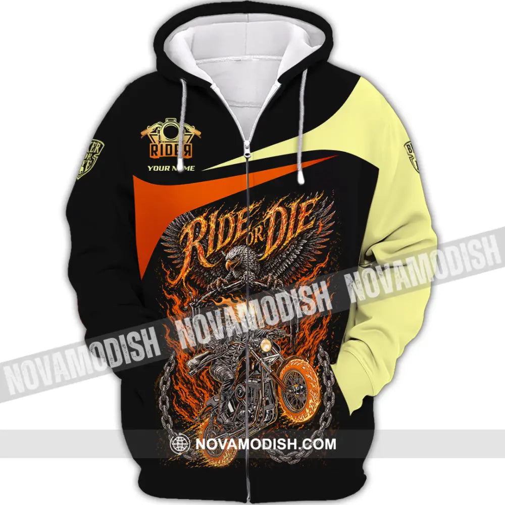 Unisex Shirt - Custom Ride Or Die 3D Shirt - Zipper Hoodie / S - T-shirt
