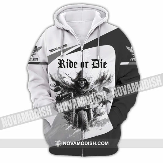 Unisex Shirt - Custom Ride Or Die 3D Shirt Zipper Hoodie / S T-shirt