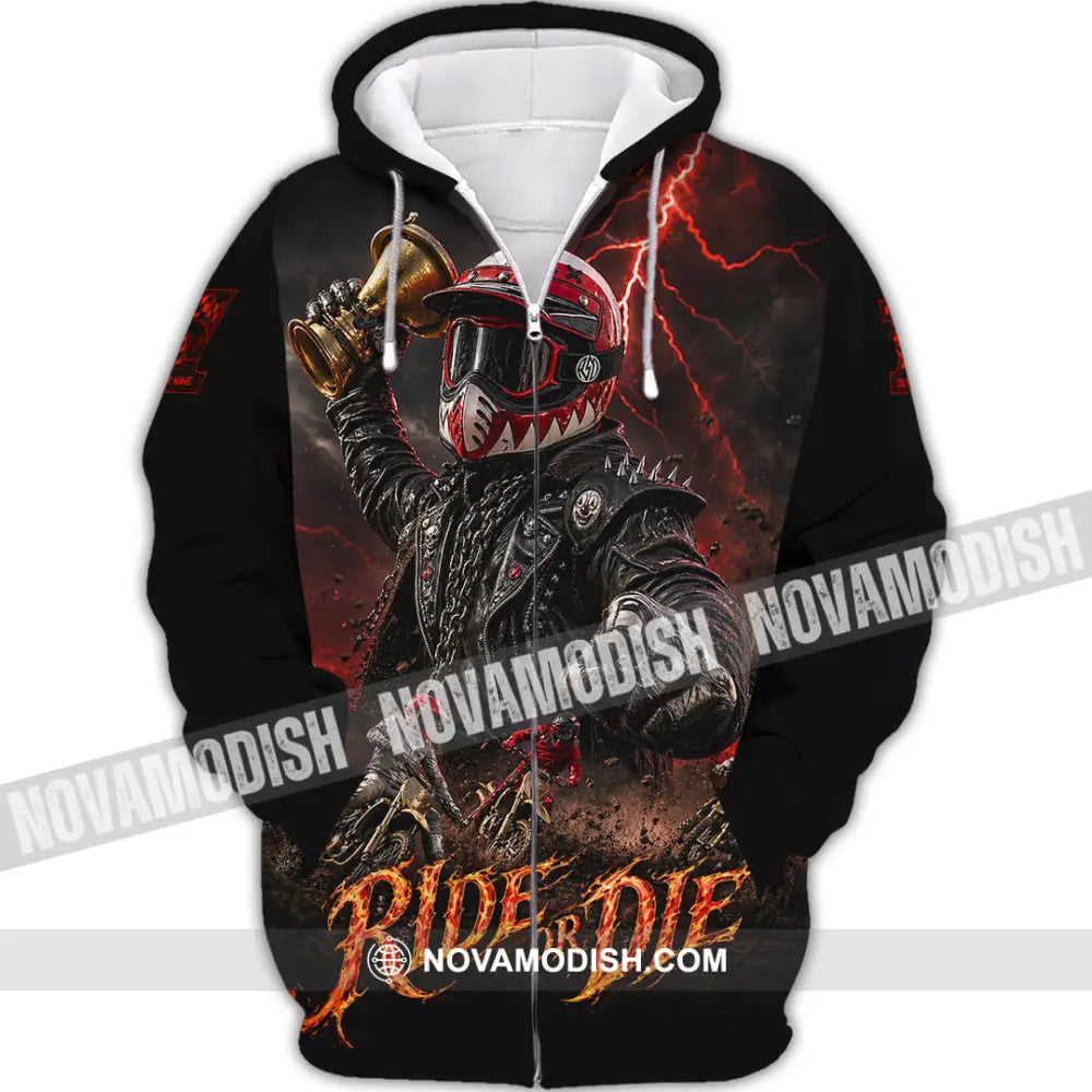 Unisex Shirt - Custom Ride Or Die Shirt - Zipper Hoodie / S - T-shirt