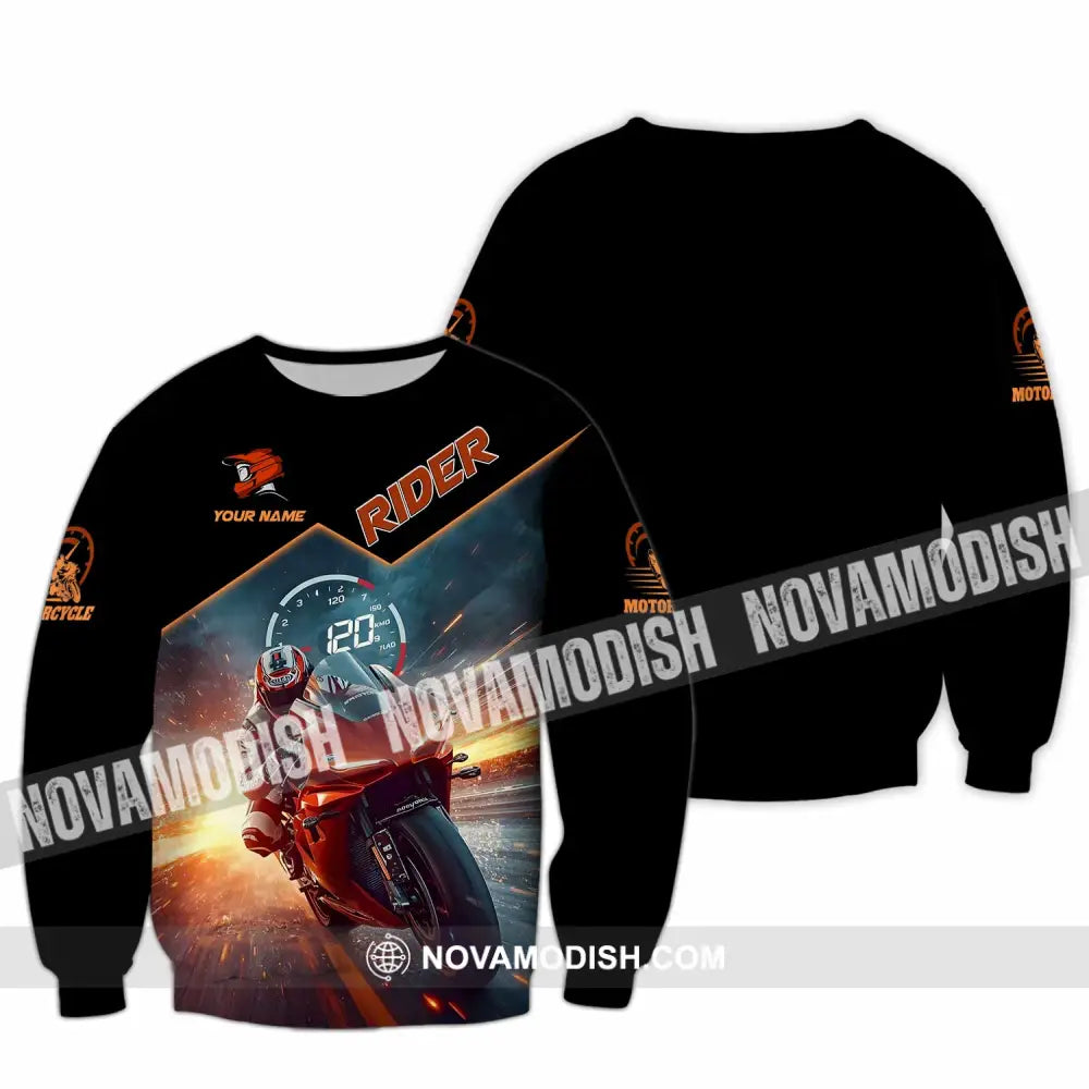 Unisex Shirt - Custom Rider 3D Shirt Long Sleeve / S T-shirt