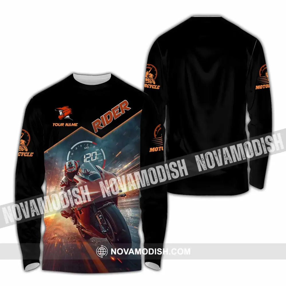 Unisex Shirt - Custom Rider 3D Shirt Long Sleeve Shirt / S T-shirt