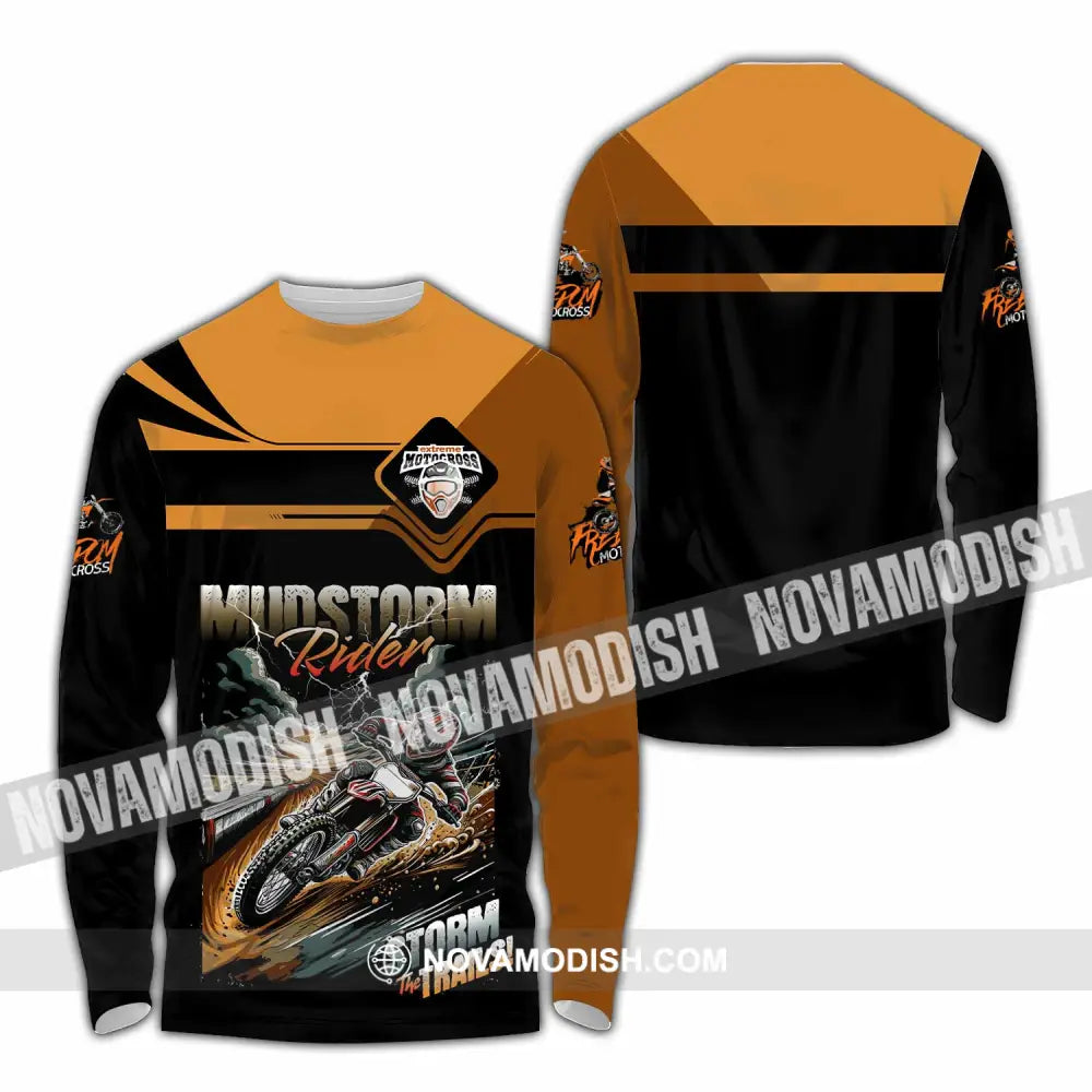 Unisex Shirt - Custom Rider Storm The Trails Sport Shirt Long Sleeve Shirt / S T-shirt